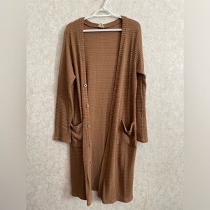 Bib! women's large long sleeve longer cardigan